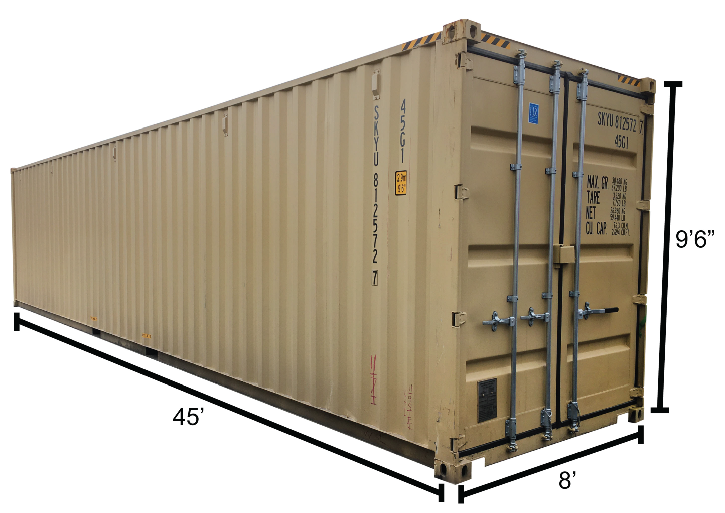 45 ft. HC Shipping Container
